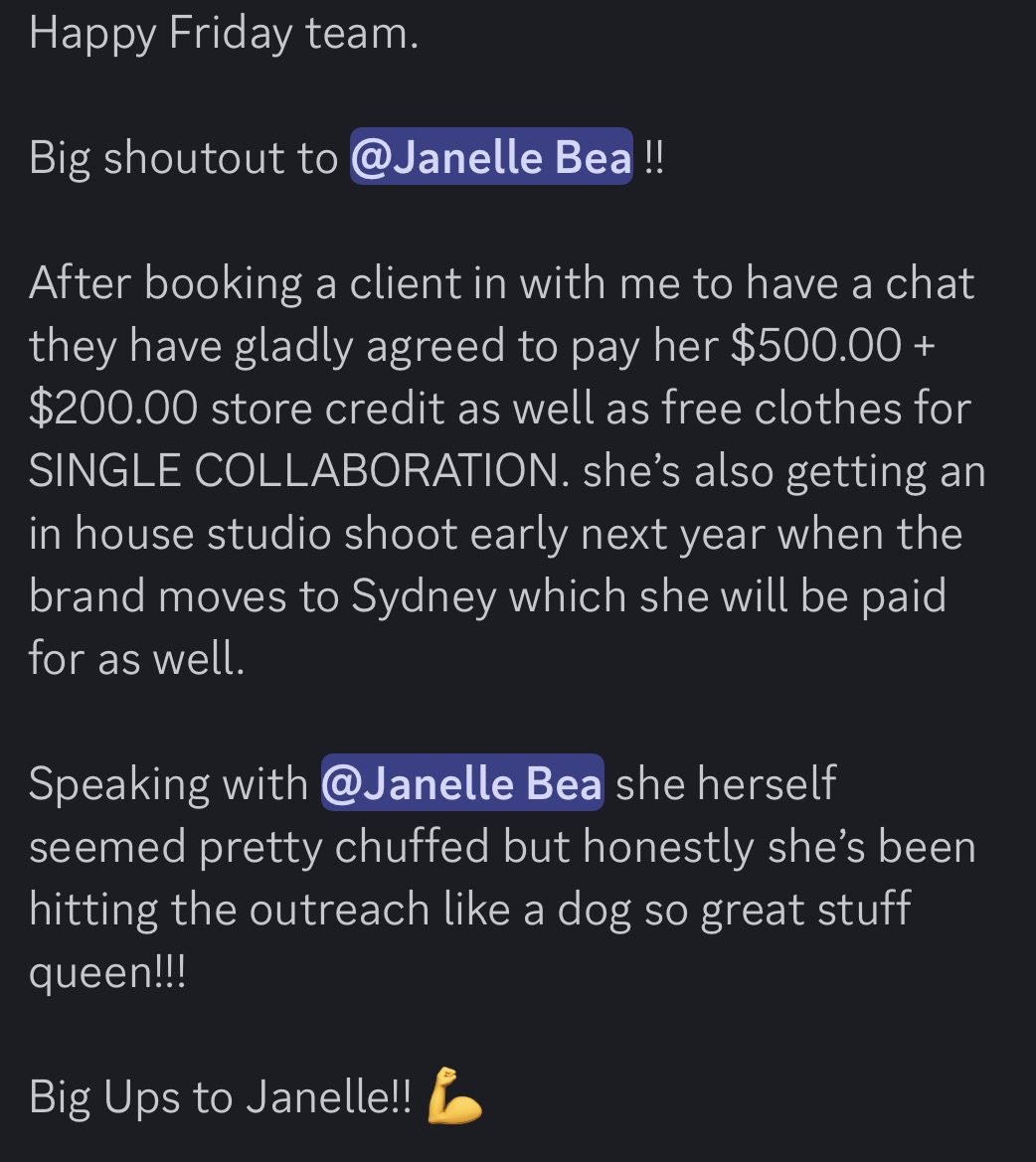 Client message