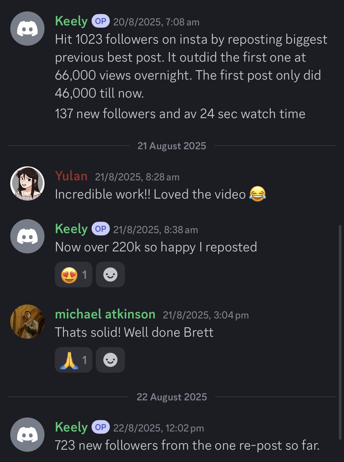 Client message