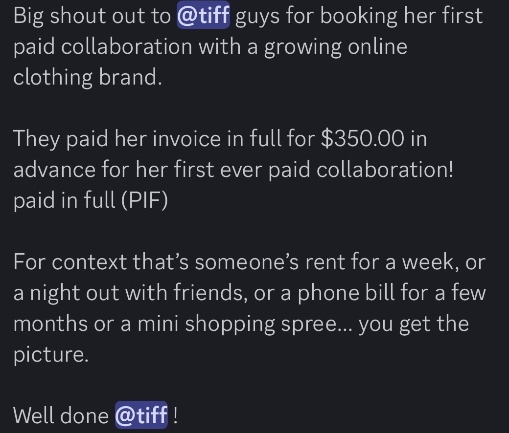 Client message