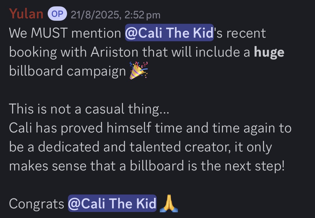 Client message